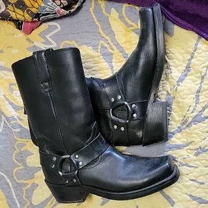 Womens Black Leather Durango Boots